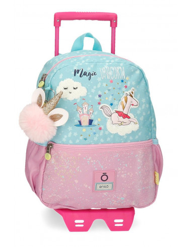 MOCHILA ADAP. C/CARRO 32CM.ENSO MAGIC UNICORN